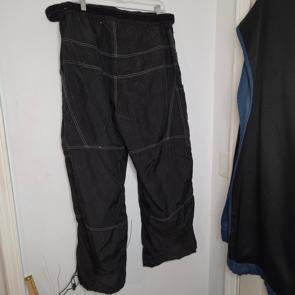 Nexed Mens Black Paintball Motorcycle Cargo Pants Adjustable Waist Size L 34-38